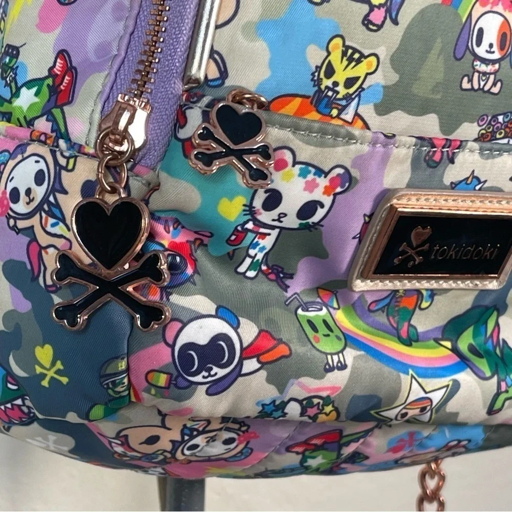 tokidoki Camo Kawaii Mini Backpack Unicorno Character Print Y2K Kawaii Bag